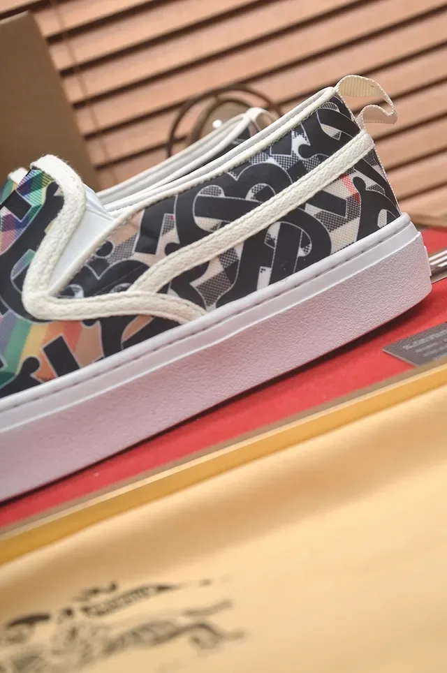 Burberry Monogram Slip-On Multicolor White Lifestyle Sneakers 2