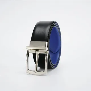 Burberry Reversible Belt Black Blue Two-Tone Leather Belt