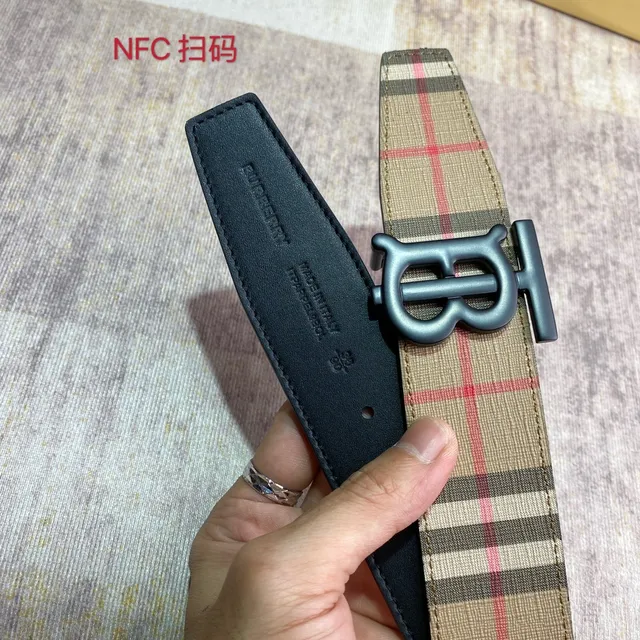 Burberry TB Monogram House Check Canvas cinto 4
