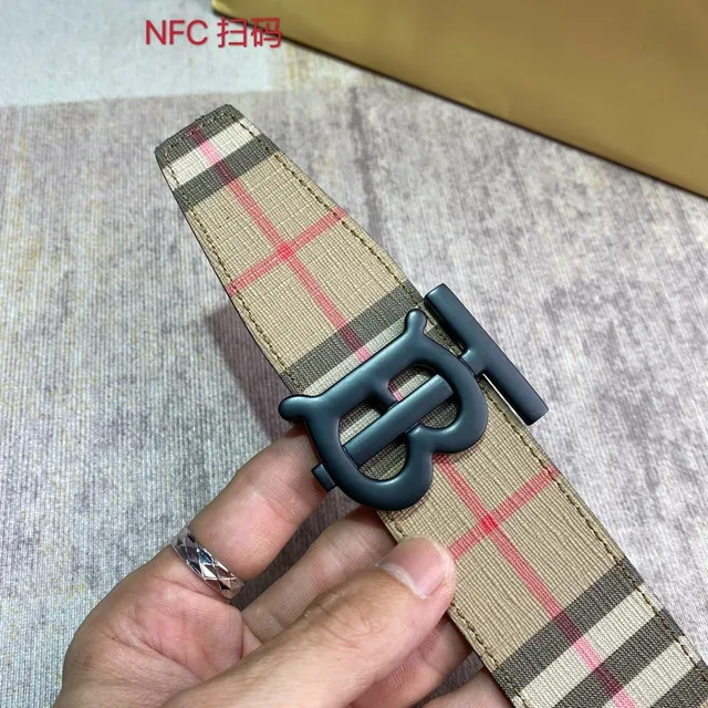 Burberry TB Monogram House Check Canvas cinto 5