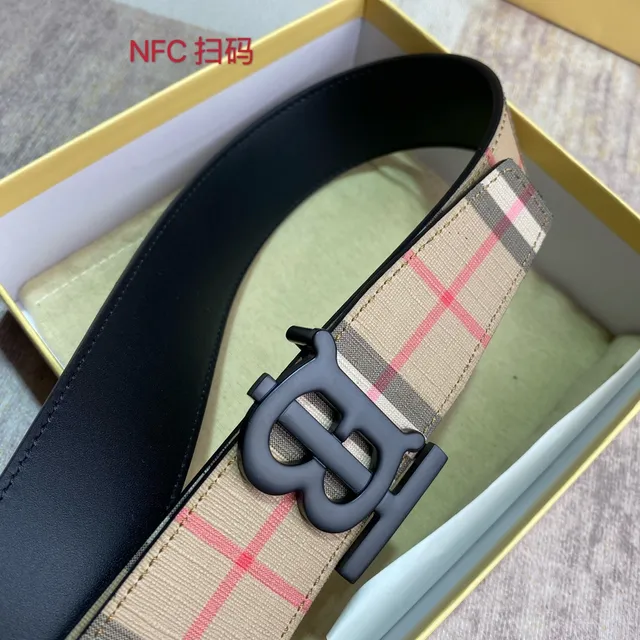 Burberry TB Monogram House Check Canvas cinto 8