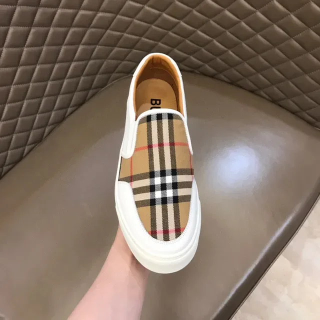Burberry Blanco Beige Zapatos Lifestyle Slip-On con Suela de Plataforma 4