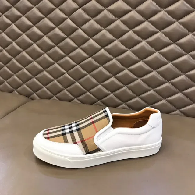 Burberry Blanco Beige Zapatos Lifestyle Slip-On con Suela de Plataforma 5