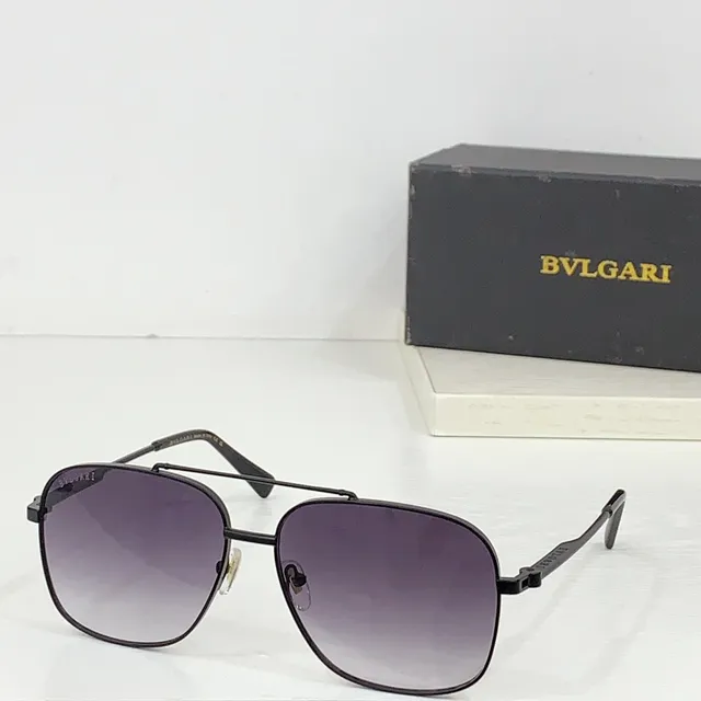 Bvlgari Aviator-Style Gold-Tone Sunglasses 4