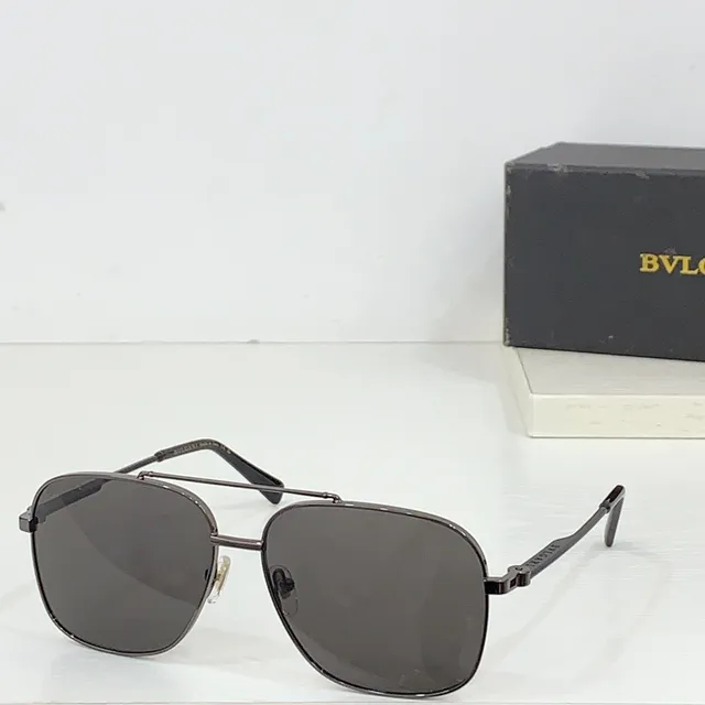 Bvlgari Aviator-Style Gold-Tone Sunglasses 5
