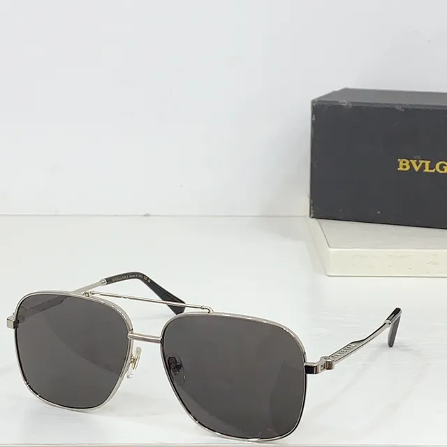Bvlgari Aviator-Style Gold-Tone Sunglasses 6