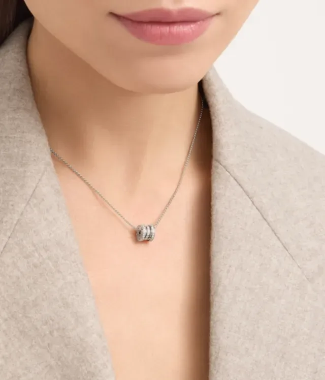 Bvlgari B.zero1 Rock قلادة مزدوجة الحزام Pavé 9