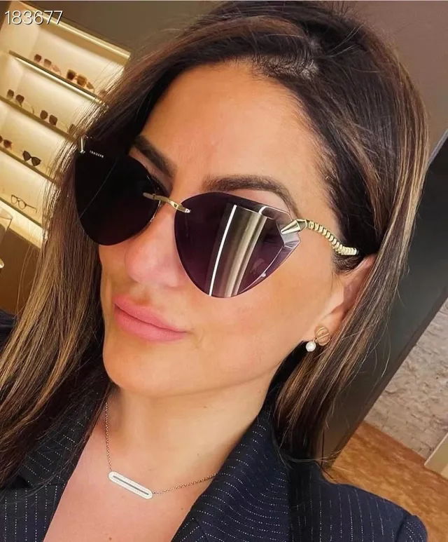Bvlgari Preto Dourado Angular Temples Armação Fino de Metal Óculos de Sol 5