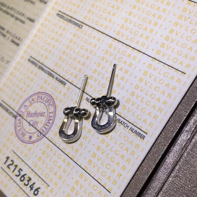 Bvlgari Horseshoe-Style Pavé Stud Earrings 3