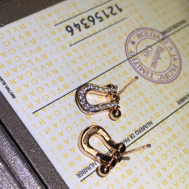Bvlgari Horseshoe-Style Pavé Stud Earrings 6