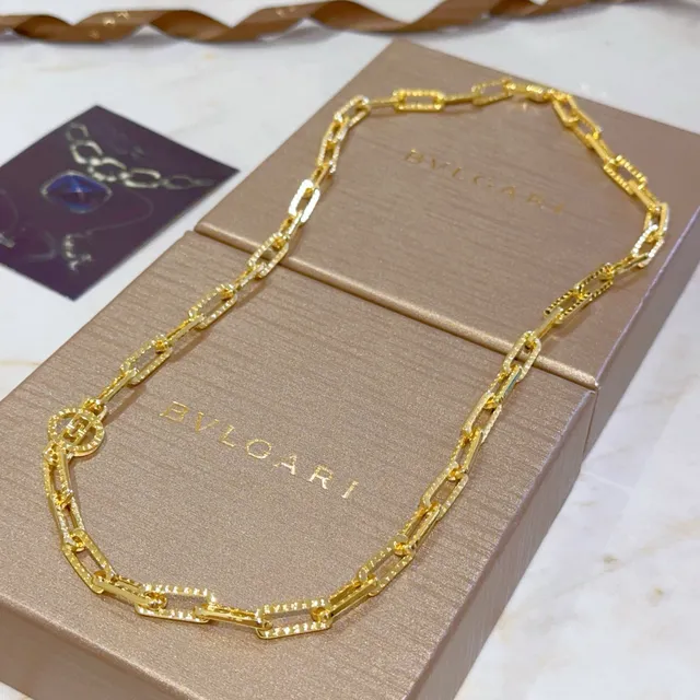 Bvlgari Rectangular Link Chain Necklace 6