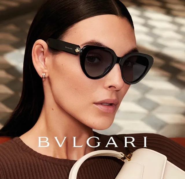 Bvlgari Serpenti कैट-आई काली एसिटेट सनग्लासेस 4
