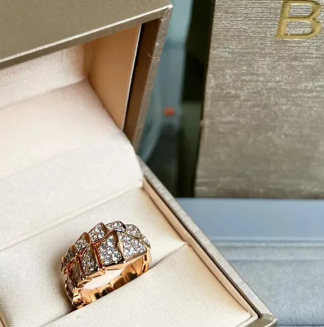 Bvlgari Serpenti Pavé Diamond Rose Gold Ring 5