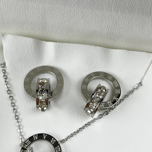 Cartier Ballon Bleu Pink Silver Round Case Crown Guard Necklace 3