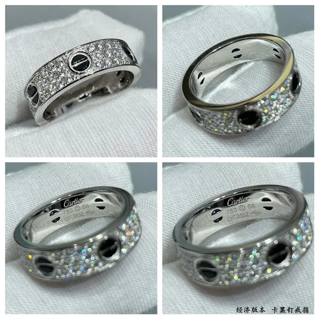 Cartier Juste un Clou خاتم باڤيه الماس و المينا الأسود 2