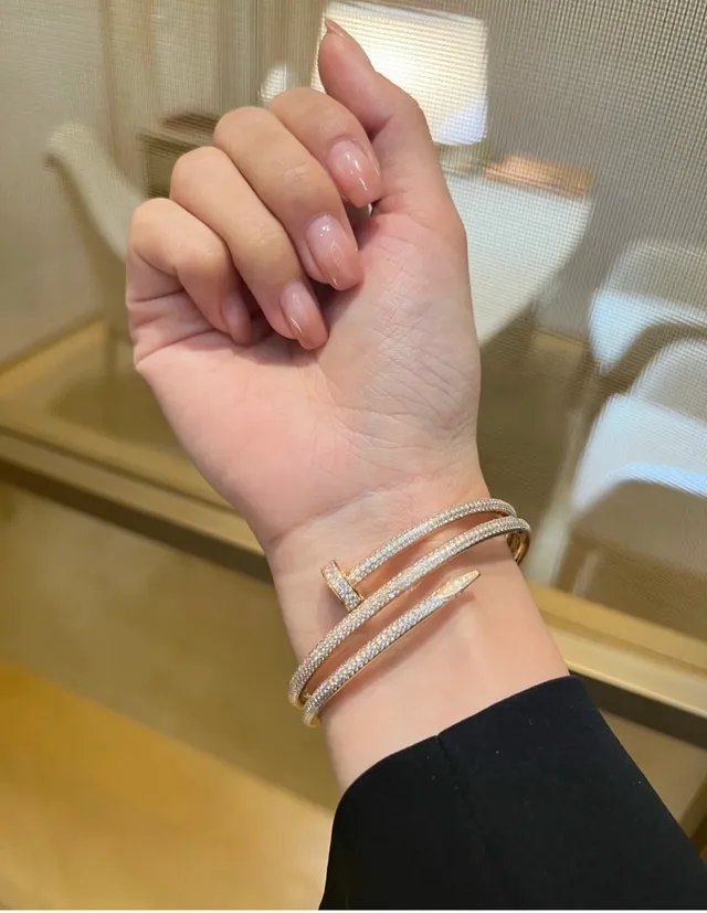 Cartier Juste un Clou Pavé Diamond Double-Bar pulseiras 8