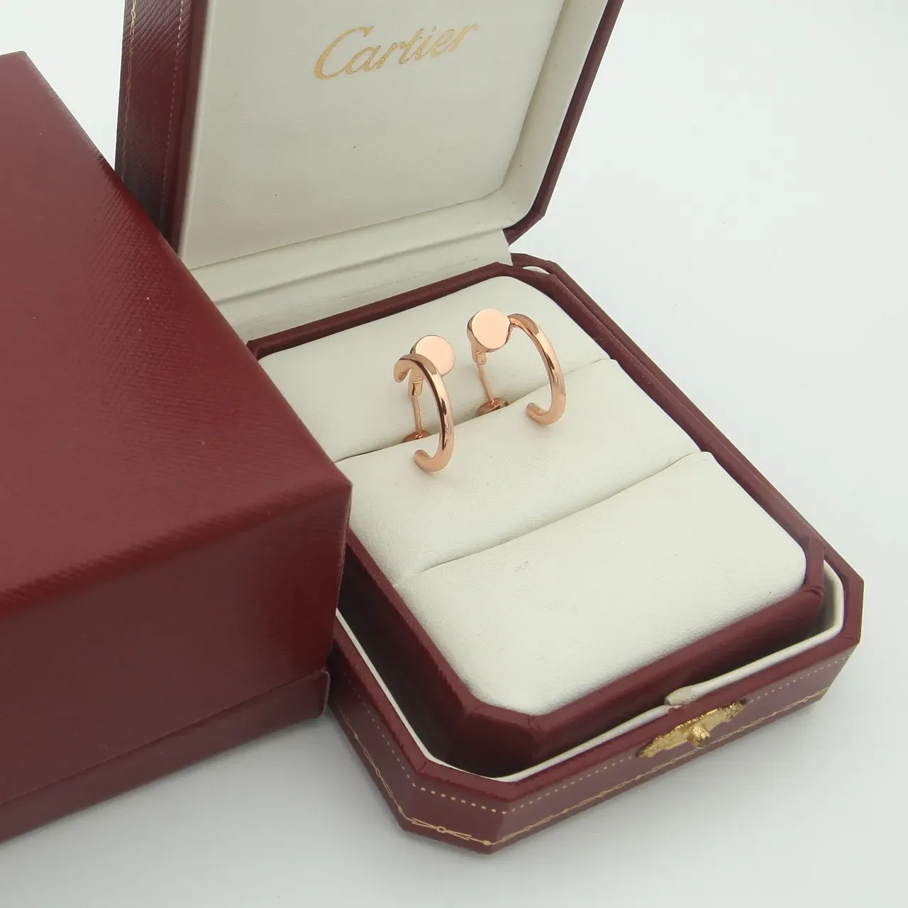 Cartier Juste un Clou Polished Silver C-Shaped Hoop Earrings 8