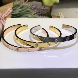 Cartier Love Bracelet Rose Gold Yellow Gold Black PVD Cuff Bracelets