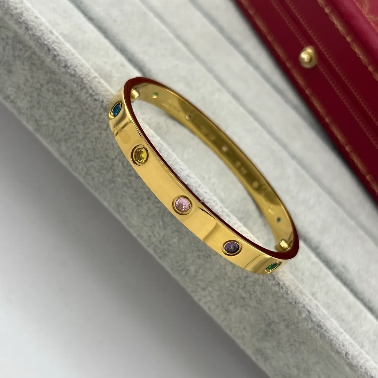 Cartier Love Bracelet Prata Ouro Rosa Ouro Amarelo Ouro Brazaletes Múltiplos Gemas 3