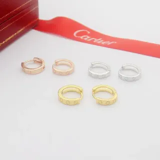 Cartier Love ذهب فضة حلقة مشبكة تفصيلة شكل المسمار أقراط