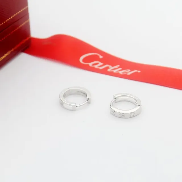 Cartier Love ذهب فضة حلقة مشبكة تفصيلة شكل المسمار أقراط 4