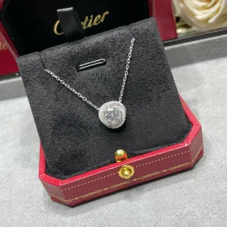 Cartier Round Halo Pendant Necklace