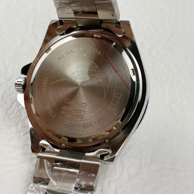 Casio ডাইভার স্টাইল ওয়াচ সবুজ ডায়াল কালো বেজেল স্টেইনলেস স্টিল স্পোর্টস ওয়াচ 6