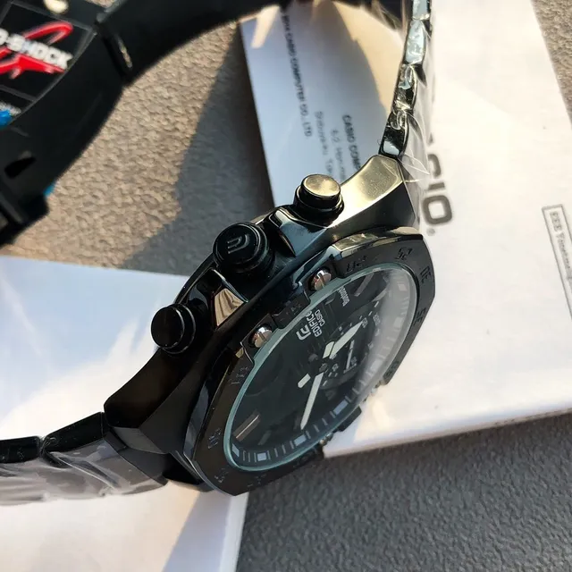 Casio Edifice Bluetooth Chronograph Black Brushed Metal Sports Watch 7