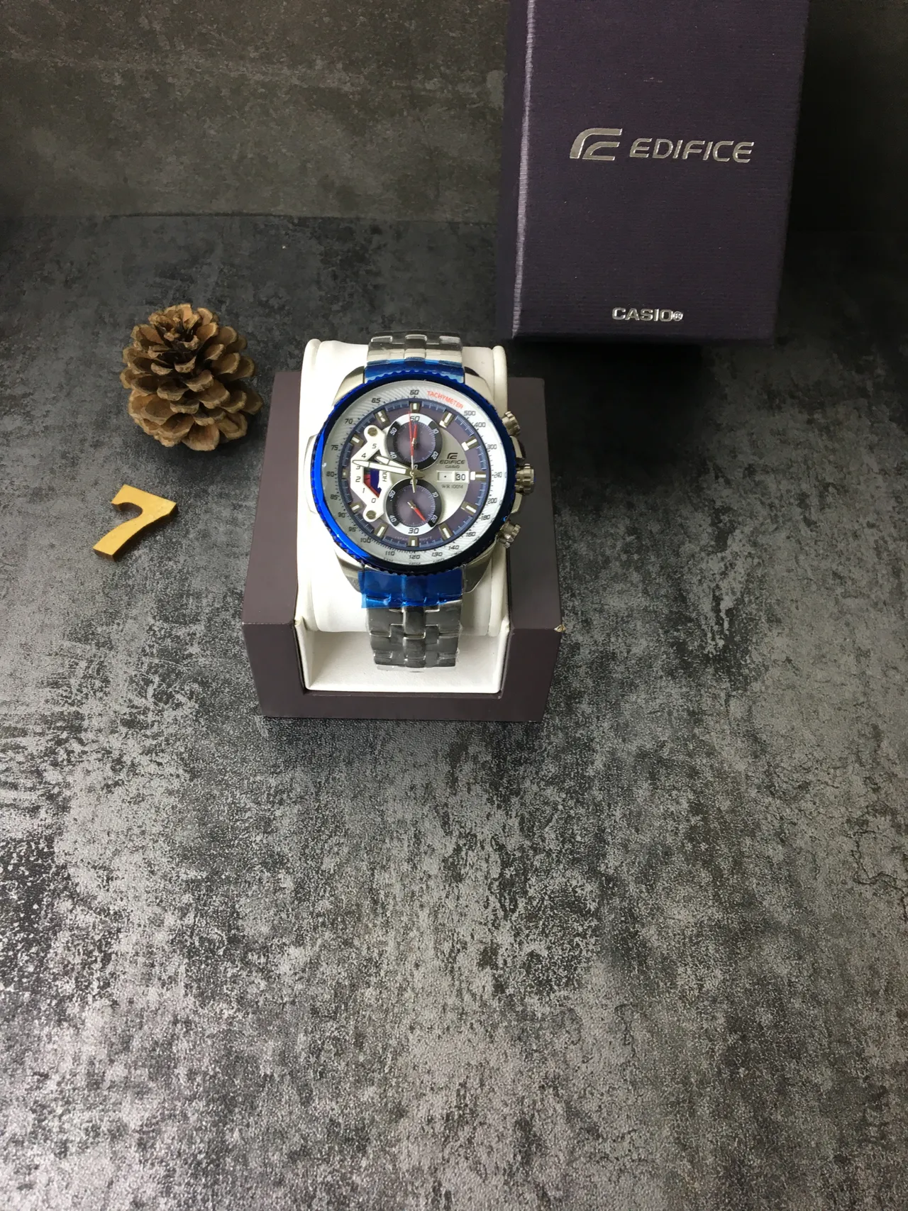 Casio Edifice Cronógrafo Bisel Azul Reloj Deportivo 2