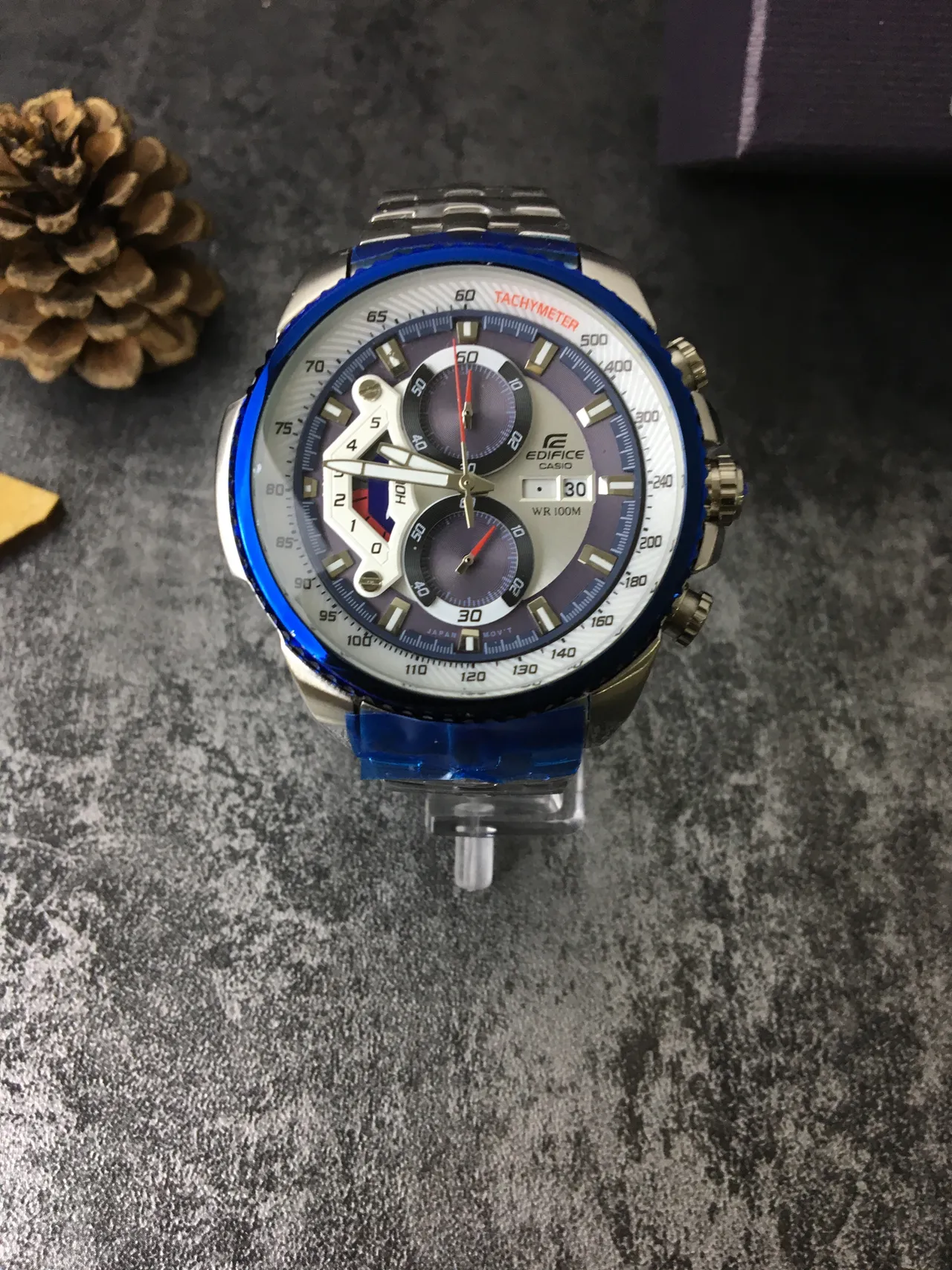 Casio Edifice Cronógrafo Bisel Azul Reloj Deportivo 3