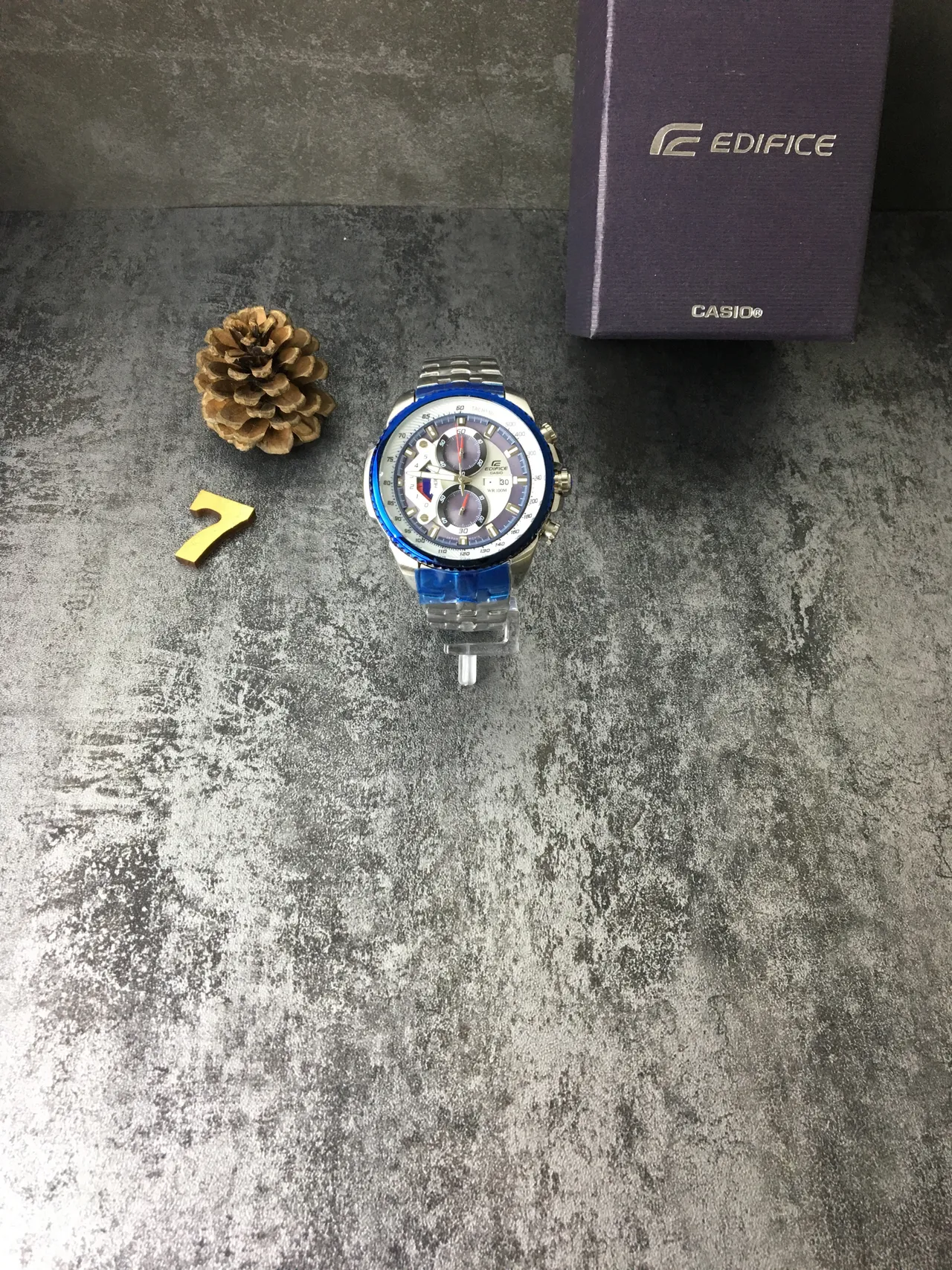 Casio Edifice Cronógrafo Bisel Azul Reloj Deportivo 4