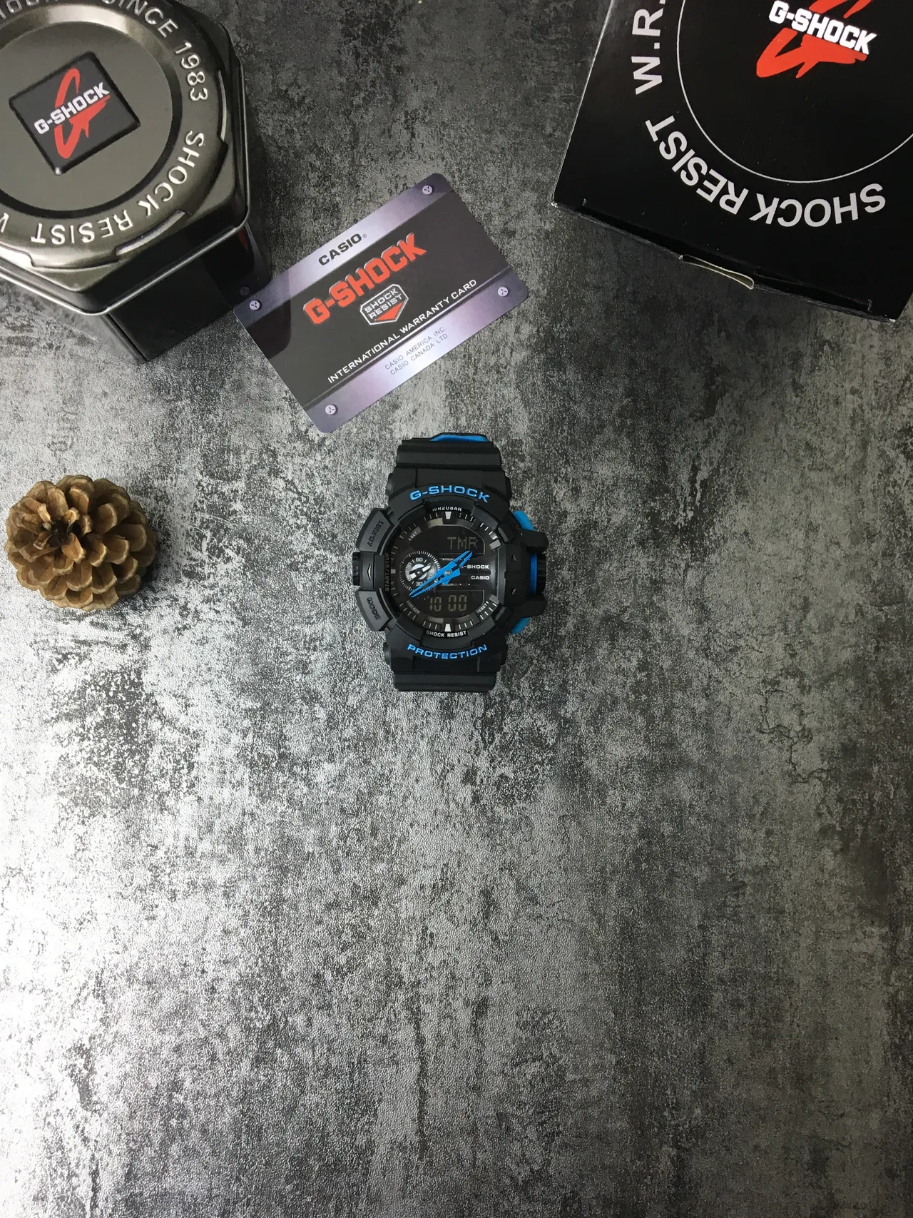 Casio G-Shock GA-100 Black and Blue Sports Watch 4