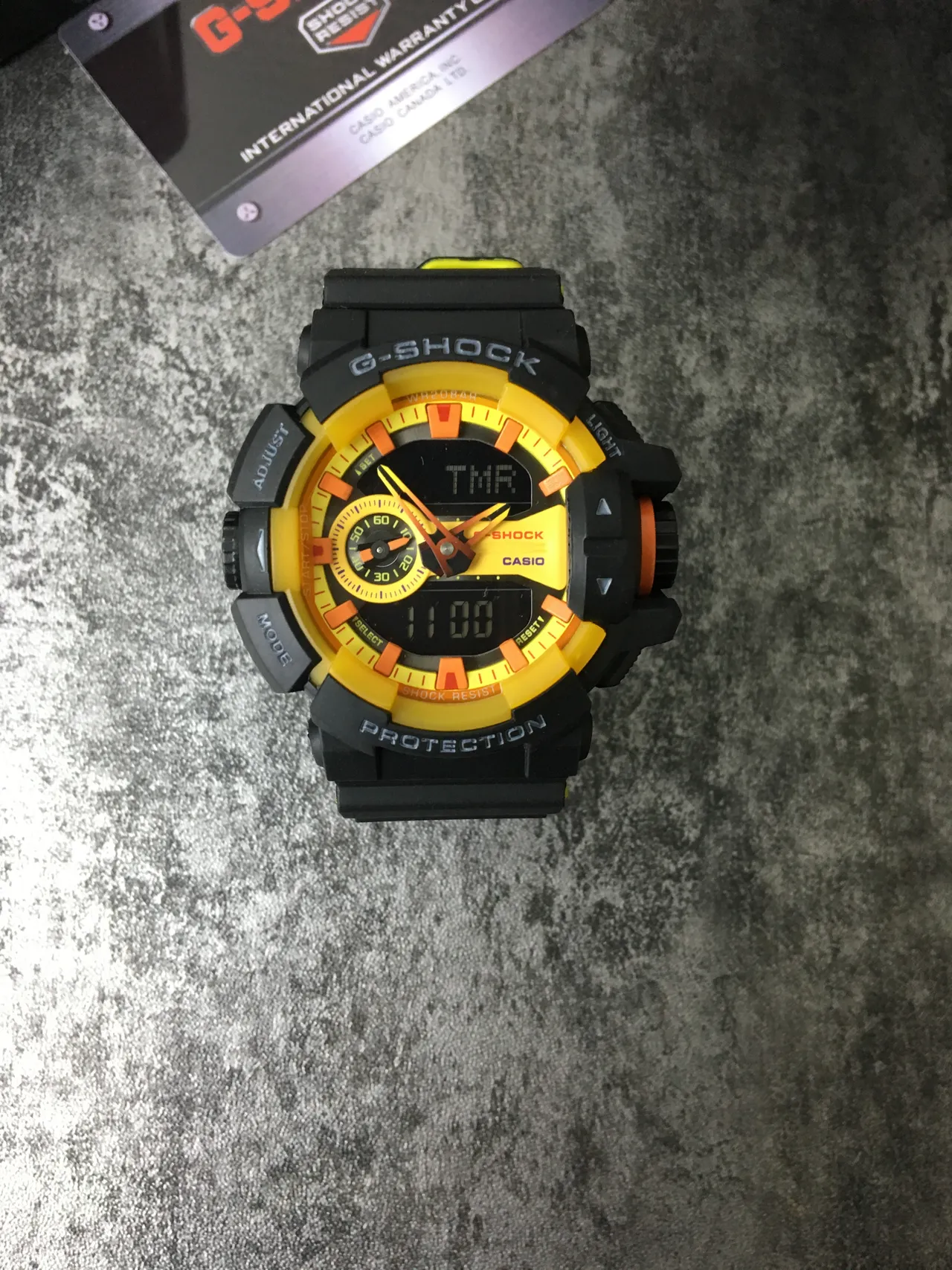 Casio G-Shock GA-100 Black Yellow Orange Sports Watch 2