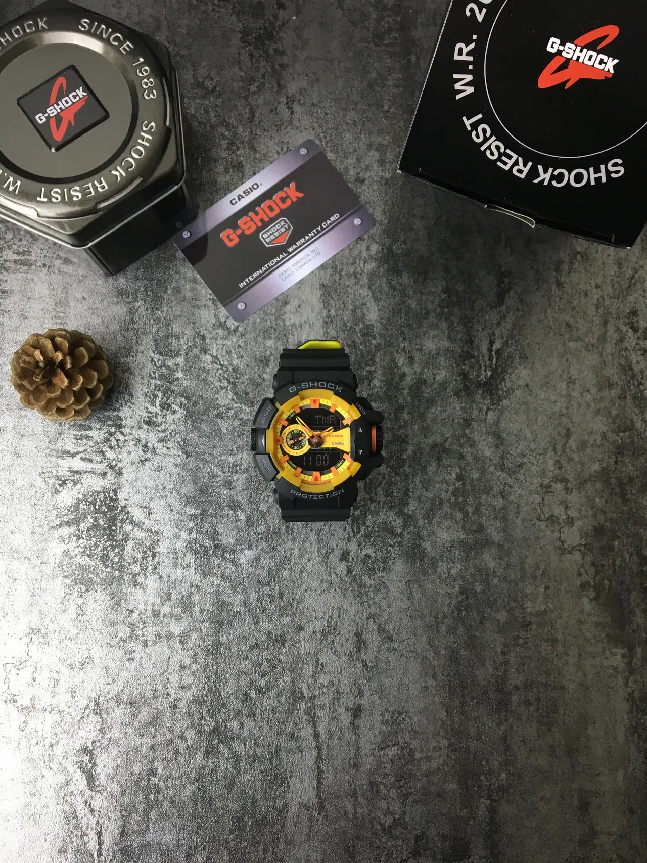 Casio G-Shock GA-100 Black Yellow Orange Sports Watch 3