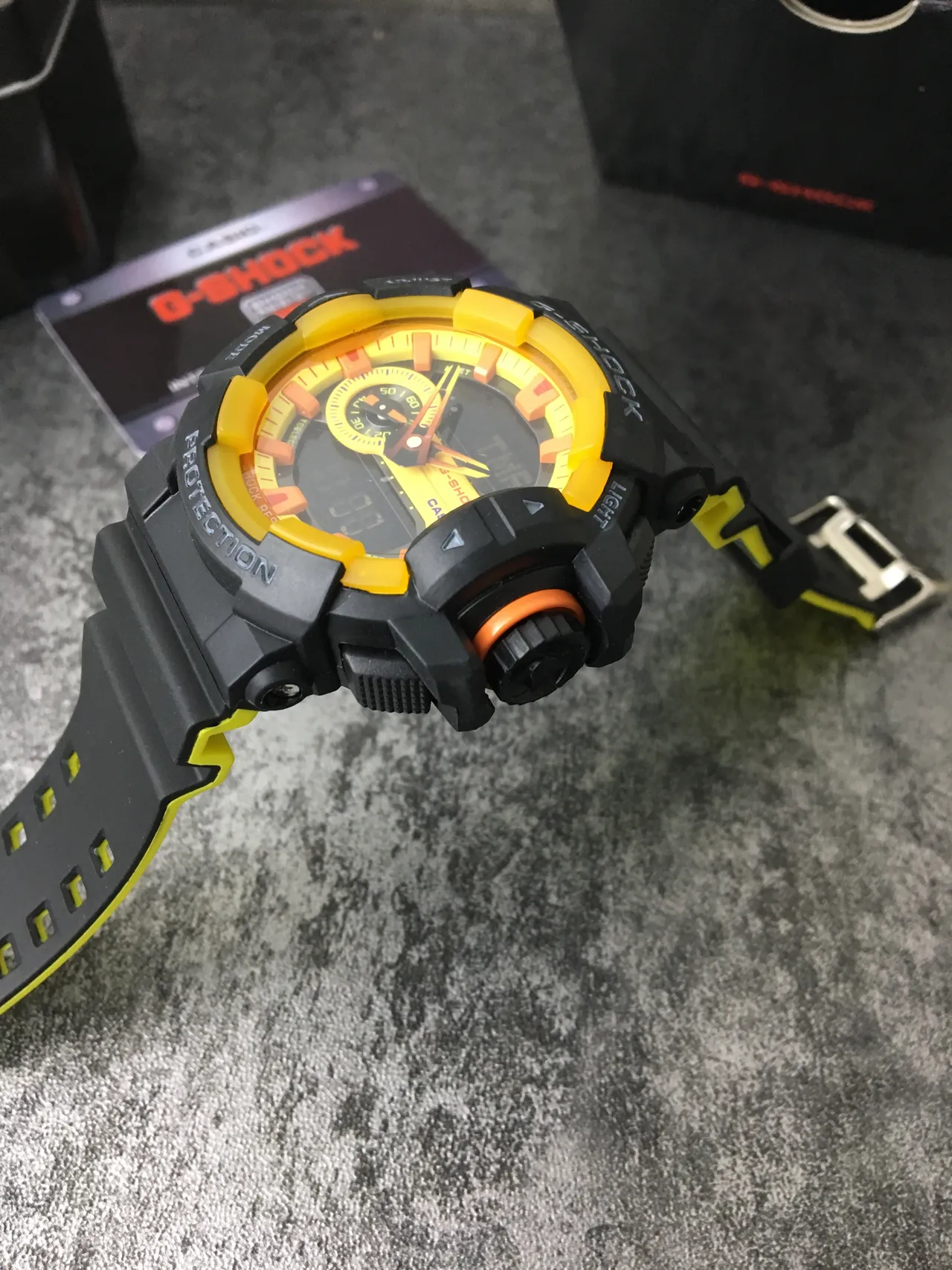 Casio G-Shock GA-100 Black Yellow Orange Sports Watch 5