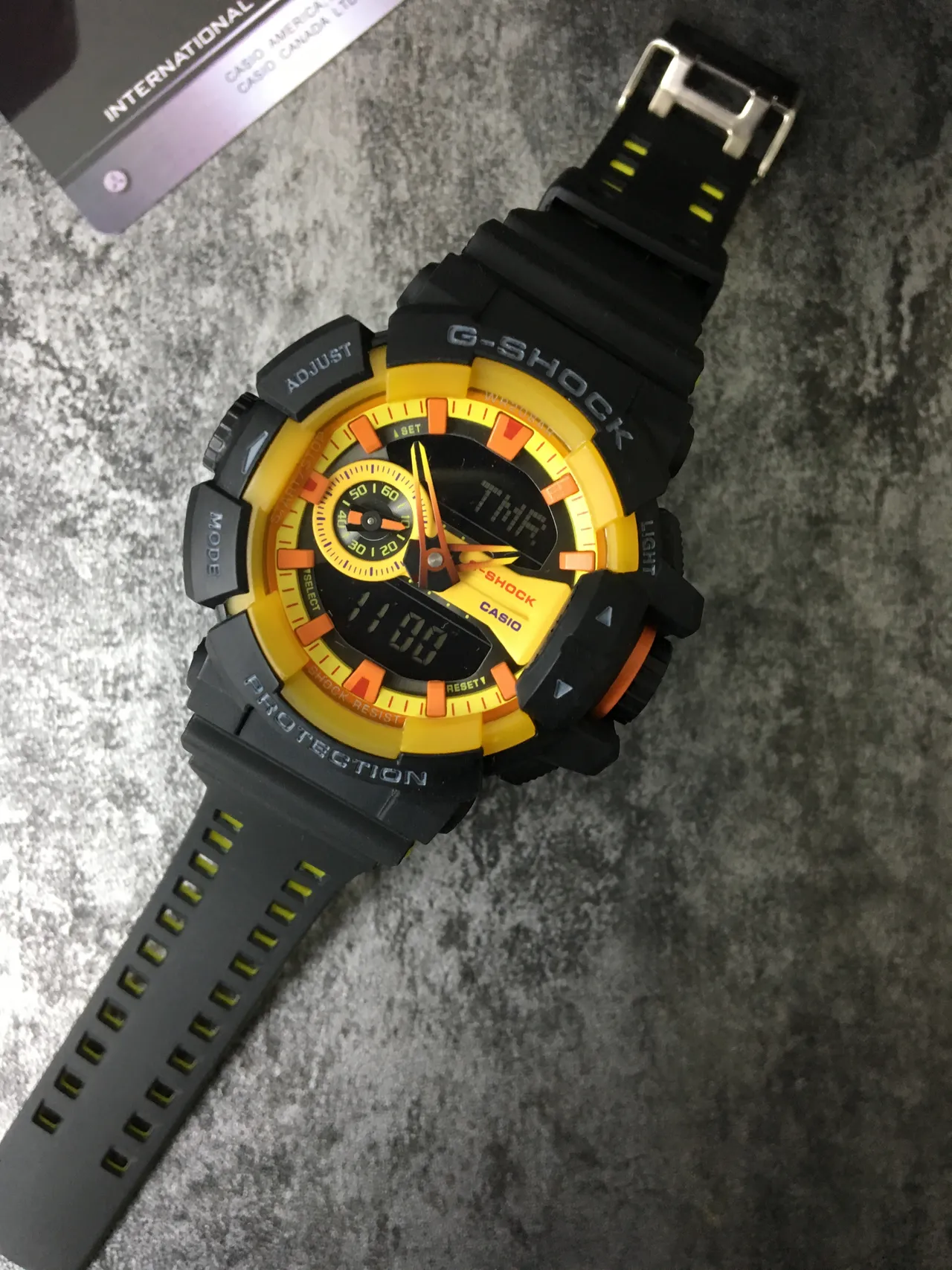 Casio G-Shock GA-100 Black Yellow Orange Sports Watch 6