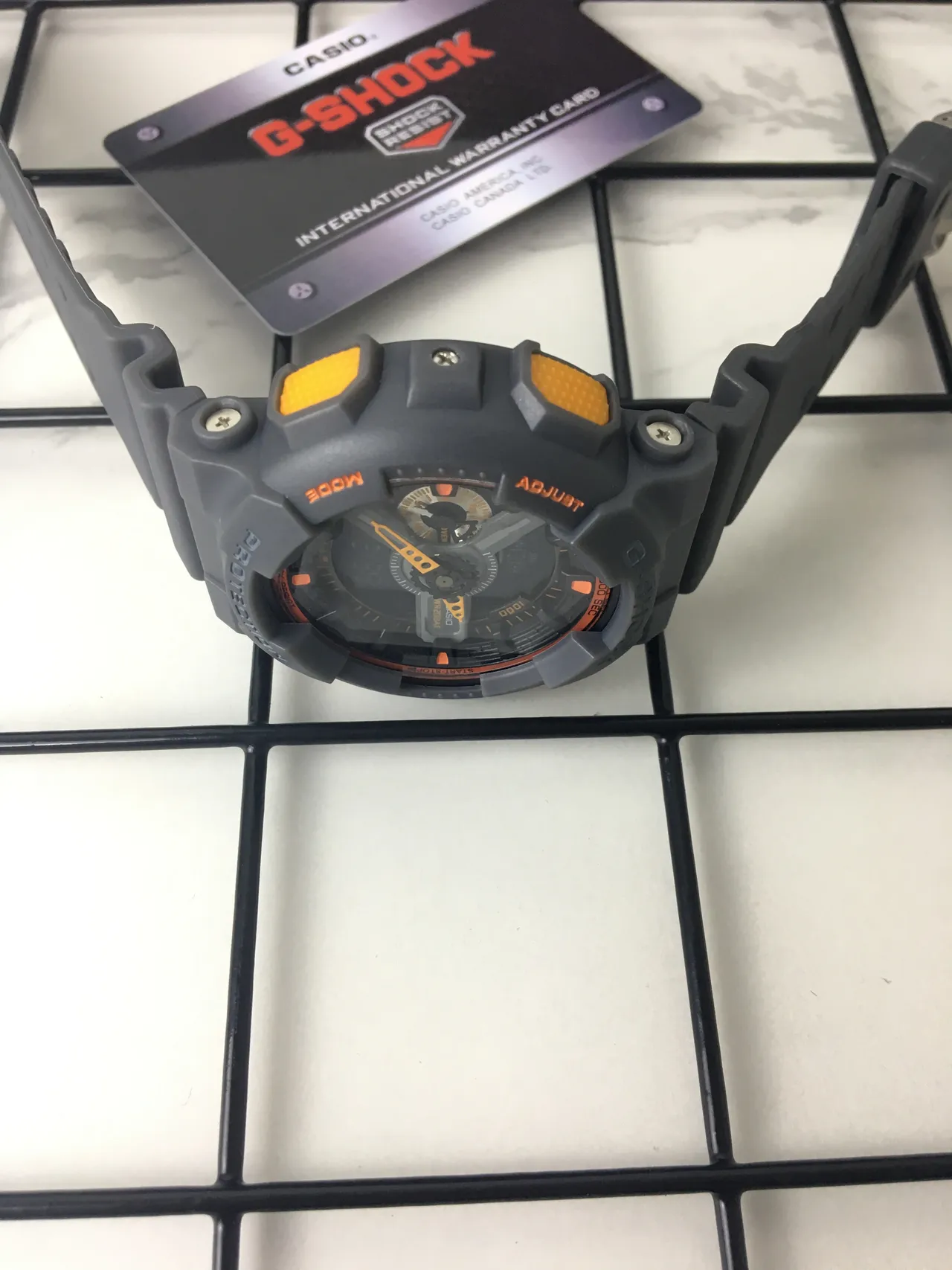 Casio G-Shock GA-100 Gray and Orange Sports Watch 5
