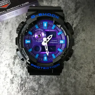 Casio G-Shock GA-100 Purple and Blue Sports Watch