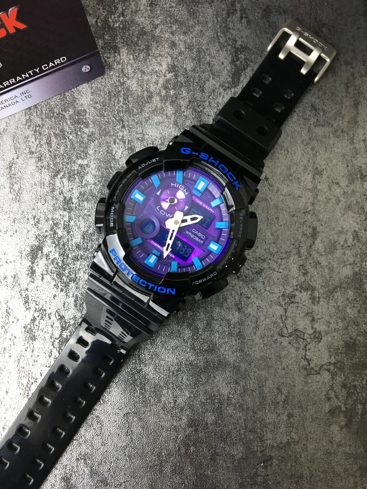 ক্যাসিও G-Shock GA-100 বেগুনি এবং নীল খেলাধুলা ওয়াচ 6