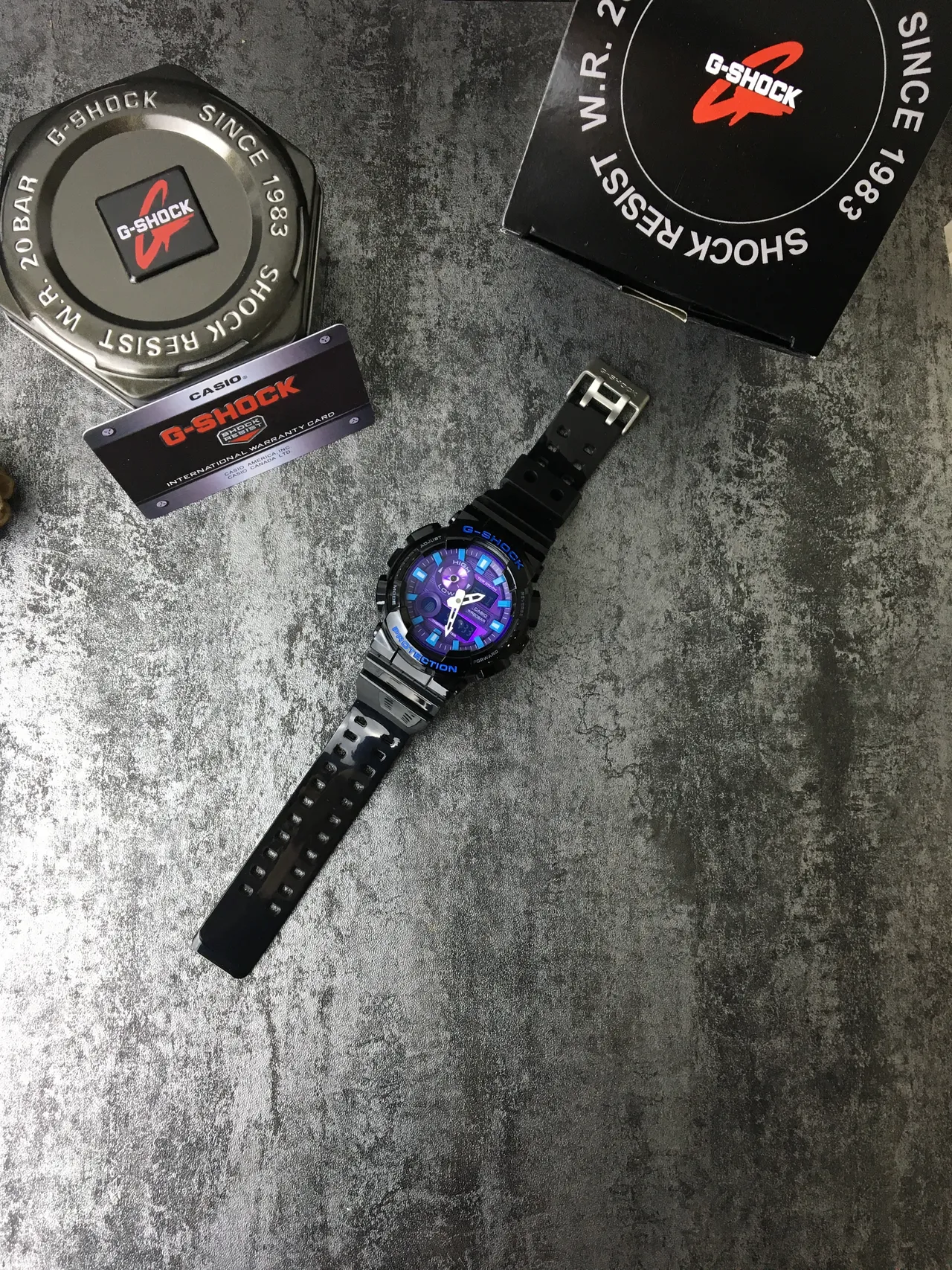ক্যাসিও G-Shock GA-100 বেগুনি এবং নীল খেলাধুলা ওয়াচ 7