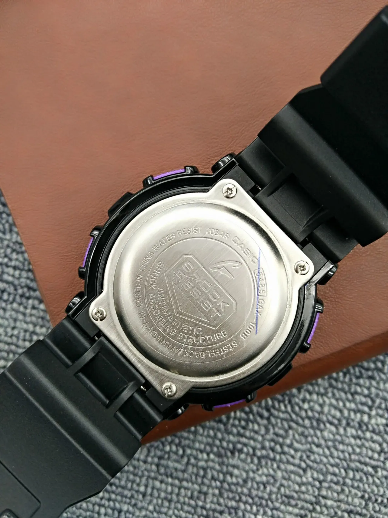 ক্যাসিও G-Shock GA-100 বেগুনি এবং নীল খেলাধুলা ওয়াচ 11