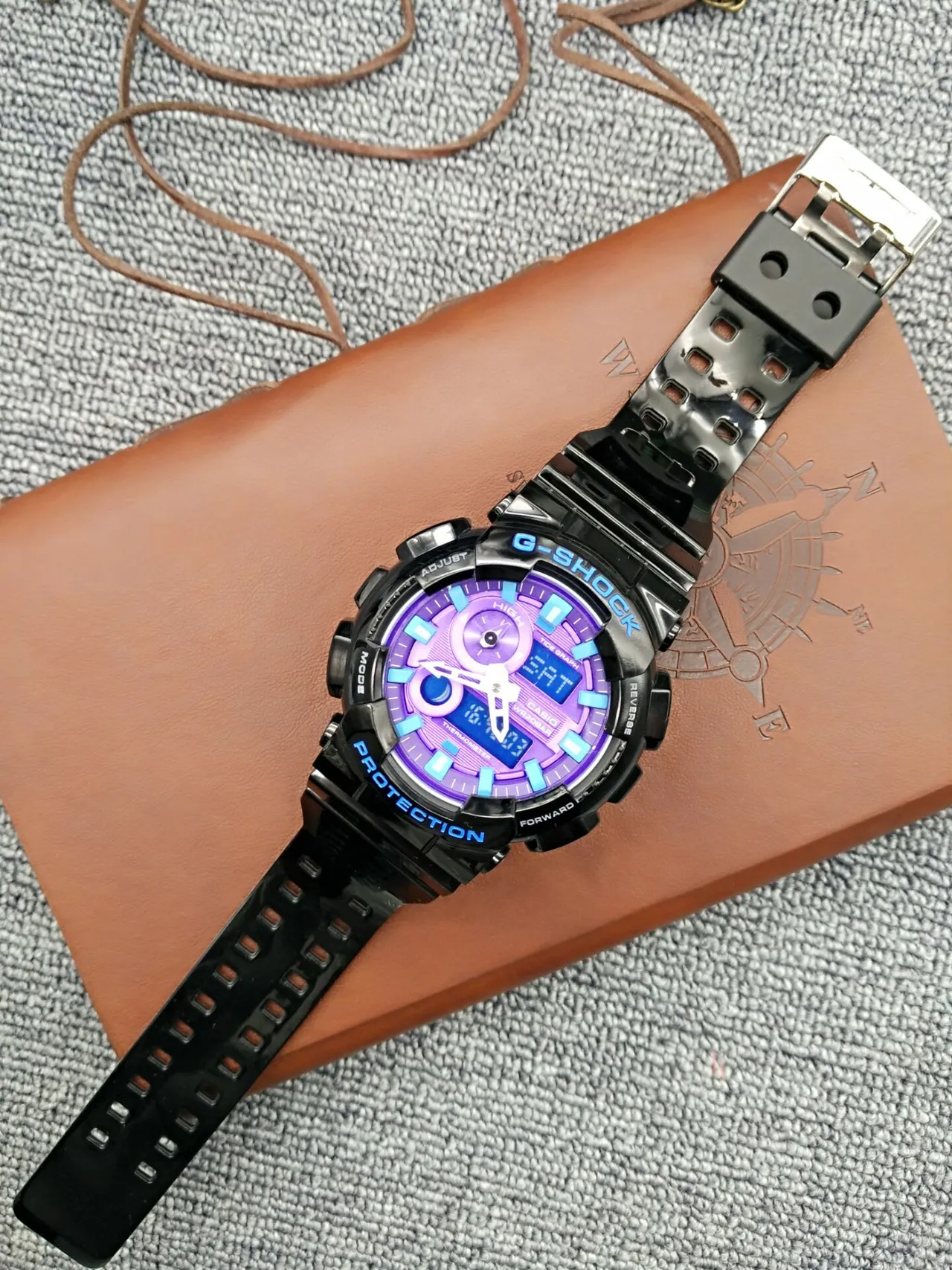 ক্যাসিও G-Shock GA-100 বেগুনি এবং নীল খেলাধুলা ওয়াচ 12