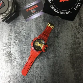 Casio G-Shock GA-100 Red and Gold Sports Watch