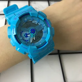 Casio G-Shock GA-110 蓝色 模拟数字 运动手表