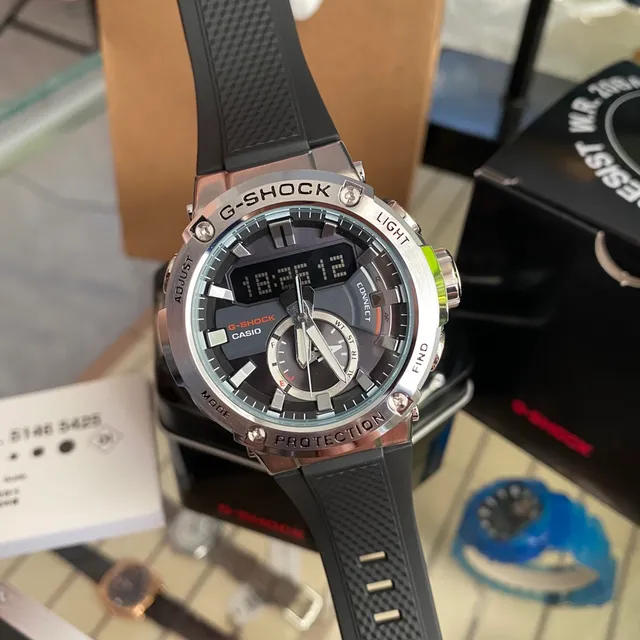 كاسيو جي شوك GST-B400 ساعة رياضية سوداء وفضية 2