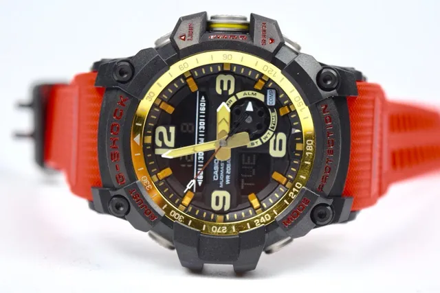Casio G-Shock খেলা ঘড়ি কালো কমলা সোনালি দৃঢ় অ্যানালগ-ডিজিটাল ঘড়ি 2