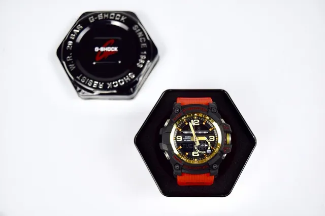 Casio G-Shock খেলা ঘড়ি কালো কমলা সোনালি দৃঢ় অ্যানালগ-ডিজিটাল ঘড়ি 5