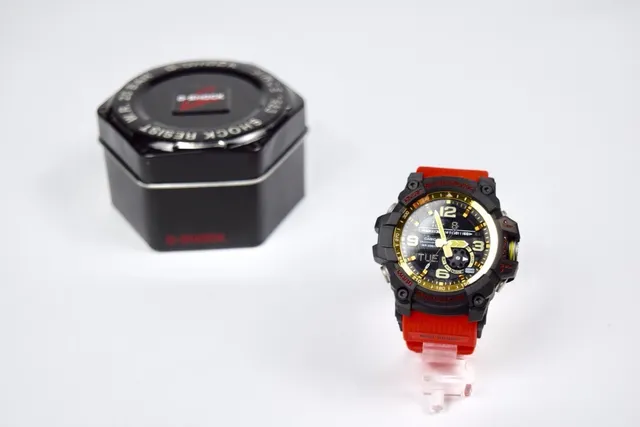 Casio G-Shock খেলা ঘড়ি কালো কমলা সোনালি দৃঢ় অ্যানালগ-ডিজিটাল ঘড়ি 6