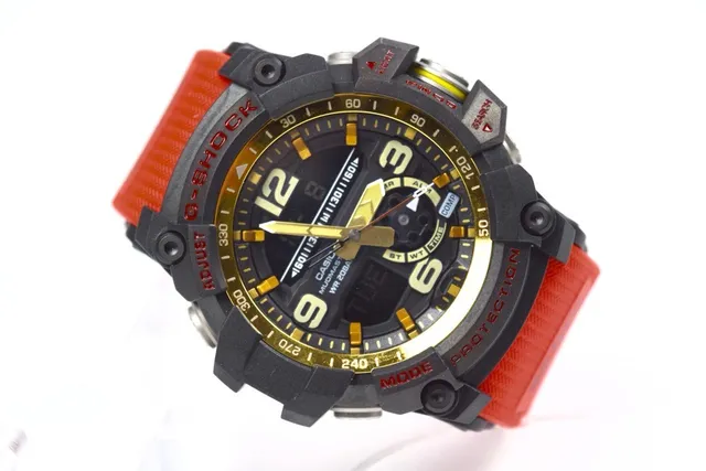 Casio G-Shock খেলা ঘড়ি কালো কমলা সোনালি দৃঢ় অ্যানালগ-ডিজিটাল ঘড়ি 7