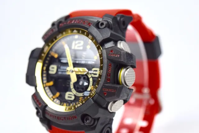 Casio G-Shock খেলা ঘড়ি কালো কমলা সোনালি দৃঢ় অ্যানালগ-ডিজিটাল ঘড়ি 8